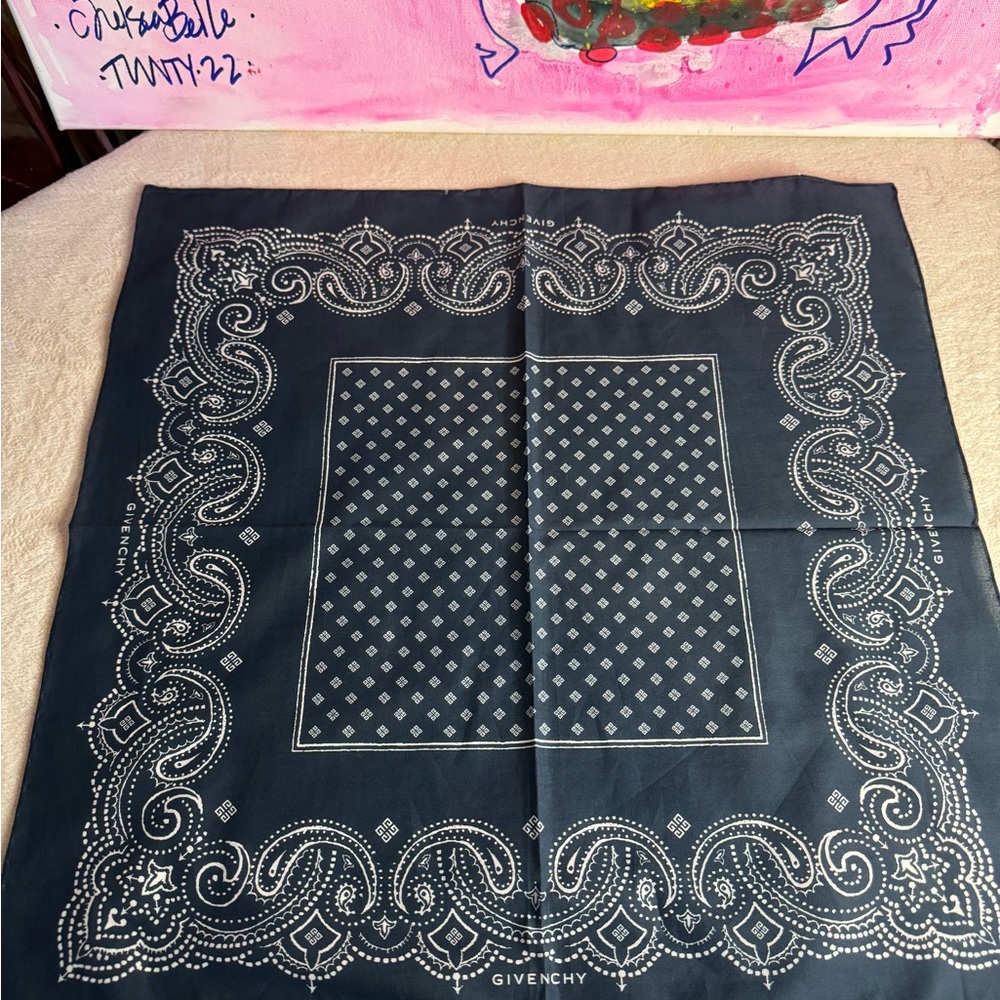 Givenchy Navy Blue’ish/Gray Bandanna